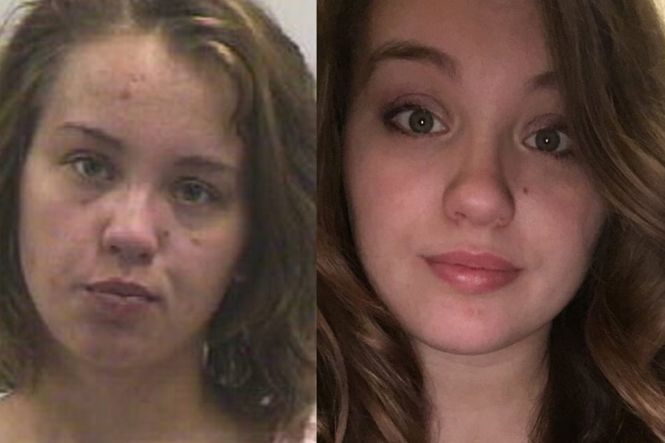 Auf dem Polizeifoto (links), sieht man, wie Drogen und Alkohol der jungen Frau geschadet haben. Zwei Jahre später hat sie sich komplett verändert.