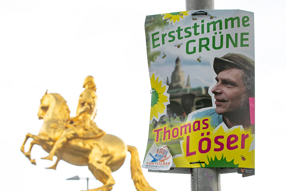 Offensiv wie nie werben die Grünen auch um die Erststimme - hier Thomas Löser (47).