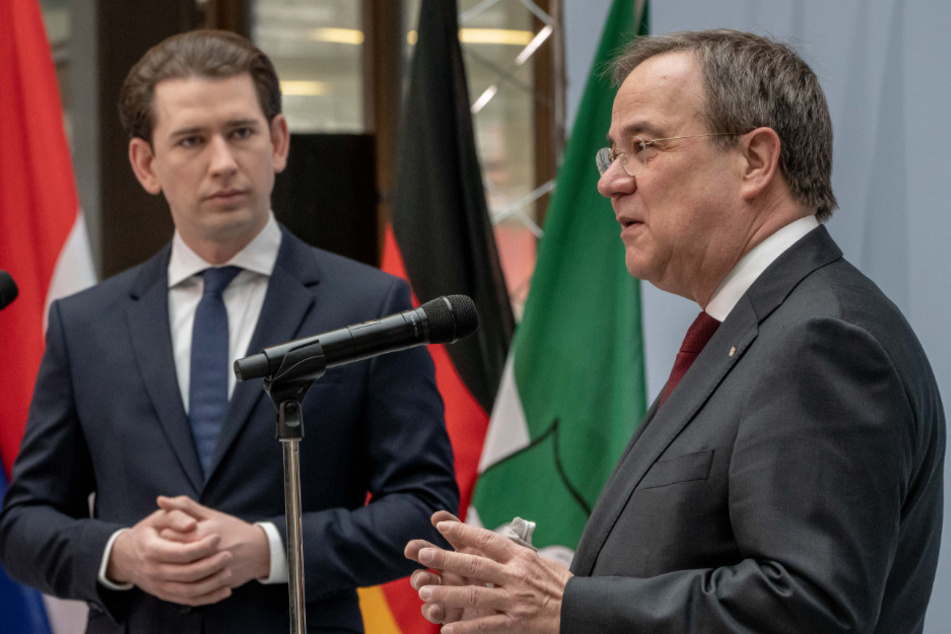 Der nordrhein-westfälische Ministerpräsident Armin Laschet 60, (CDU) und der österreichische Bundeskanzler Sebastian Kurz (34) haben im Kampf gegen die Corona-Pandemie europäische Lösungen angemahnt.