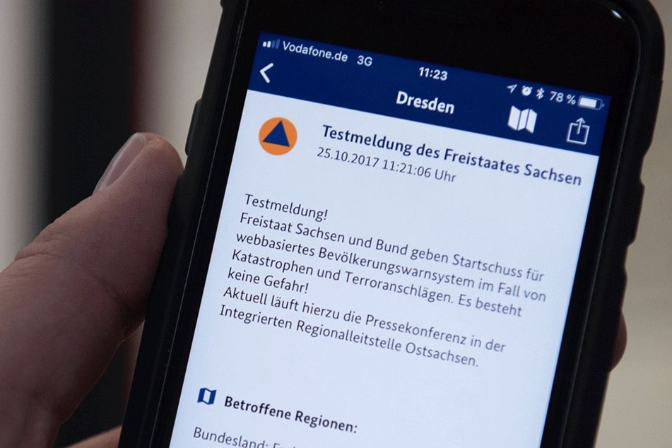 Bei einem Test vor der Presse funktionierte die Warn-APP NINA ohne Probleme.