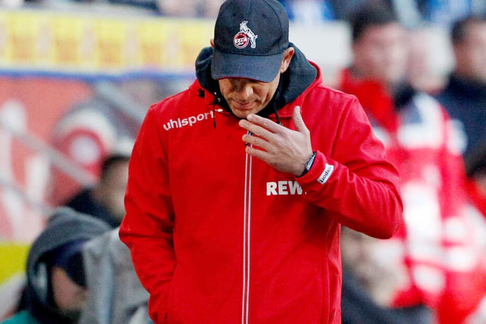 Kölns Trainer Markus Anfang (44) hatte nach Schlusspfiff von dem Notfall erfahren.