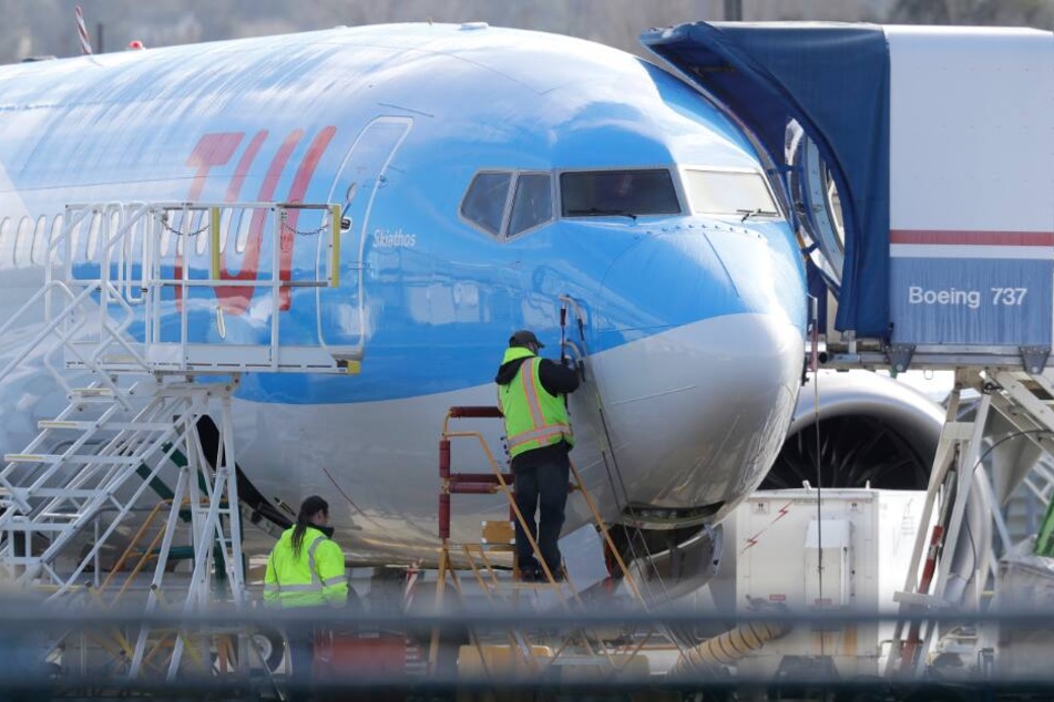 Ein Flugzeug vom Typ Boeing 737 Max 8 wird für die Reisegesellschaft TUI gebaut.