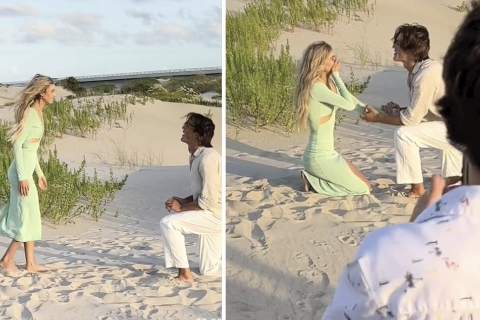 Als Frau DAS im Video ihres Heiratsantrages sieht, fällt sie aus allen Wolken