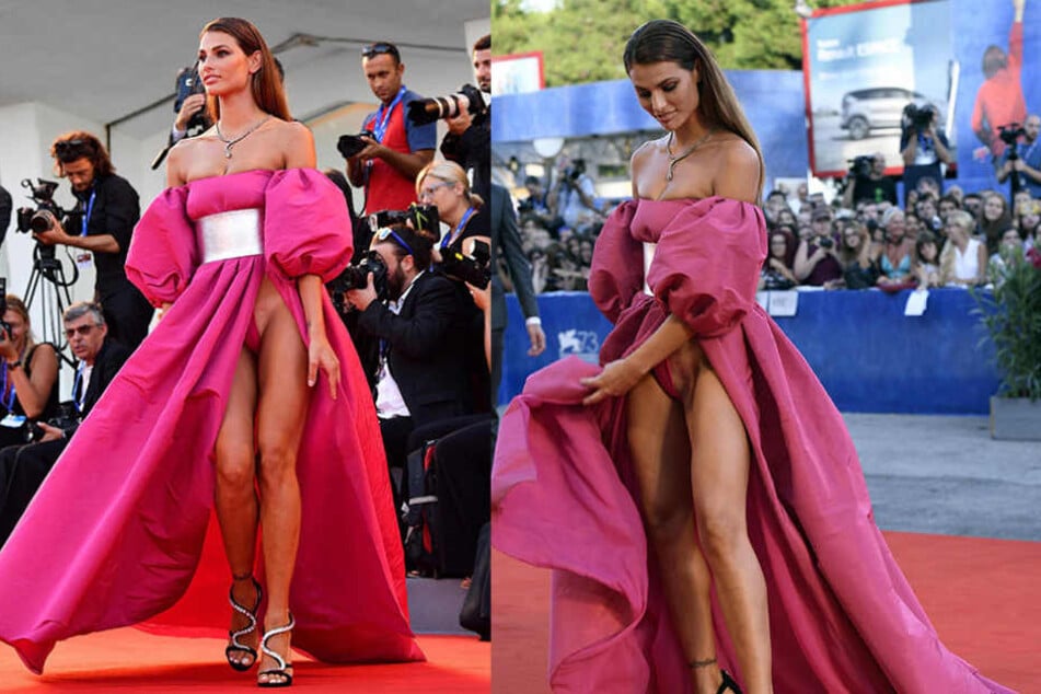 Ganz so nackt waren sie dann doch nicht. Das brasilianische Model Dayane Mello zeigt, wie Frau sich bedeckt, ohne einen Slip zu tragen. 