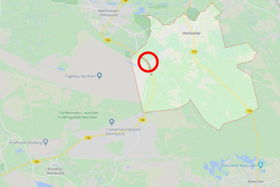Auf der B156/S157 an der Einmündung der Süßmutlinie kam es zum Unfall.