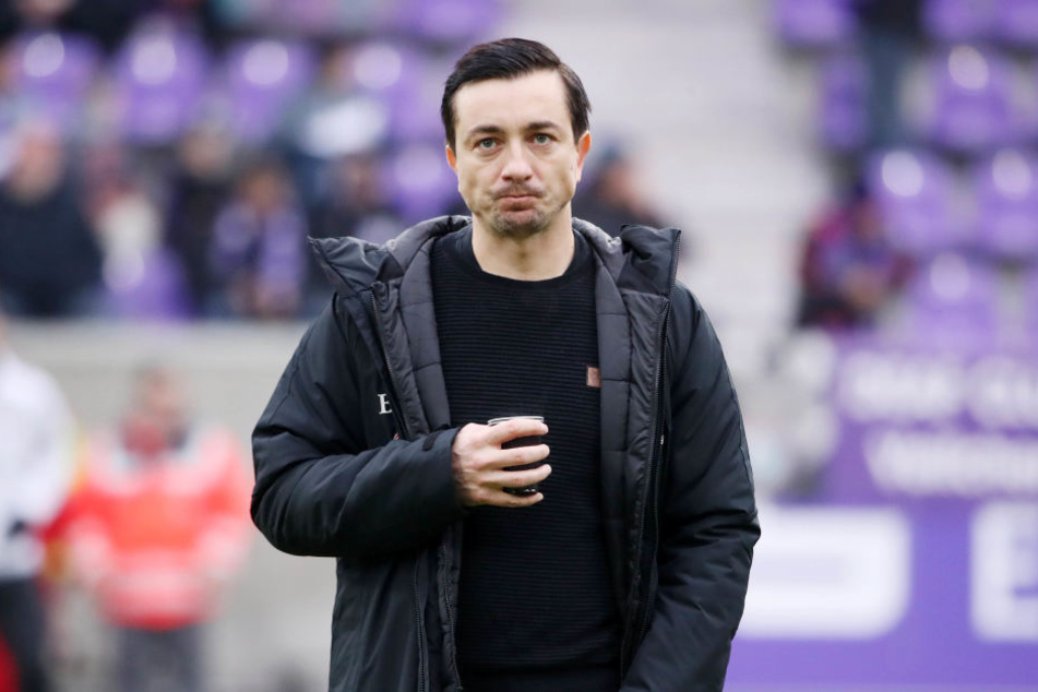 Aue-Trainer Daniel Meyer kann beim Blick in die Statistik zufrieden sein.