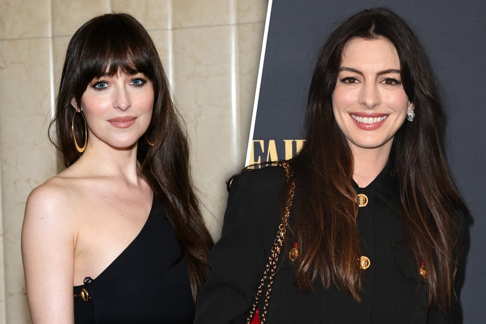 Dakota Johnson (l.) will star as Lowen in the Verity movie adaptation, while Anne Hathaway will take on the titular role.