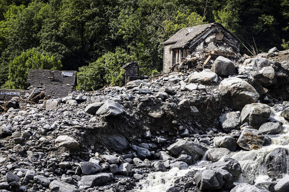 Ein heftiger Erdrutsch hatte ganze Häuser im Tessin zerstört.