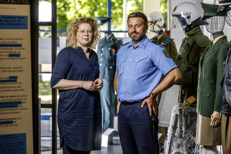 Polizeirat Sven Fischer (43) und Museologin Korinna Lorz (45) arbeiten am Konzept für das neue Polizeimuseum.