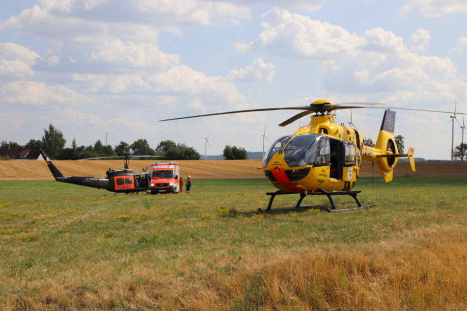 Mehrer Rettungshubschrauber waren im Einsatz.