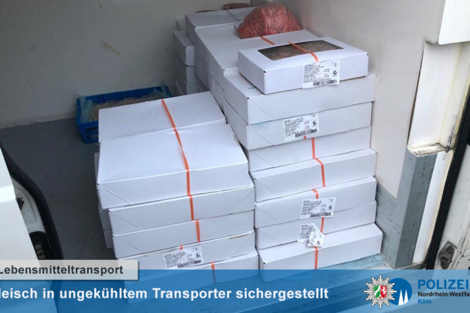 Etwa 600 Kilo Fleisch lagen ungekühlt im Auto.