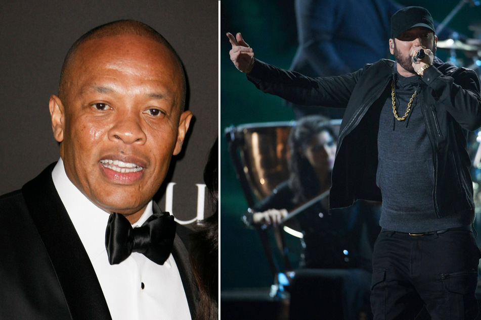 Dr Dre (l.) and Eminem are part of an epic Super Bowl half-time show line up!