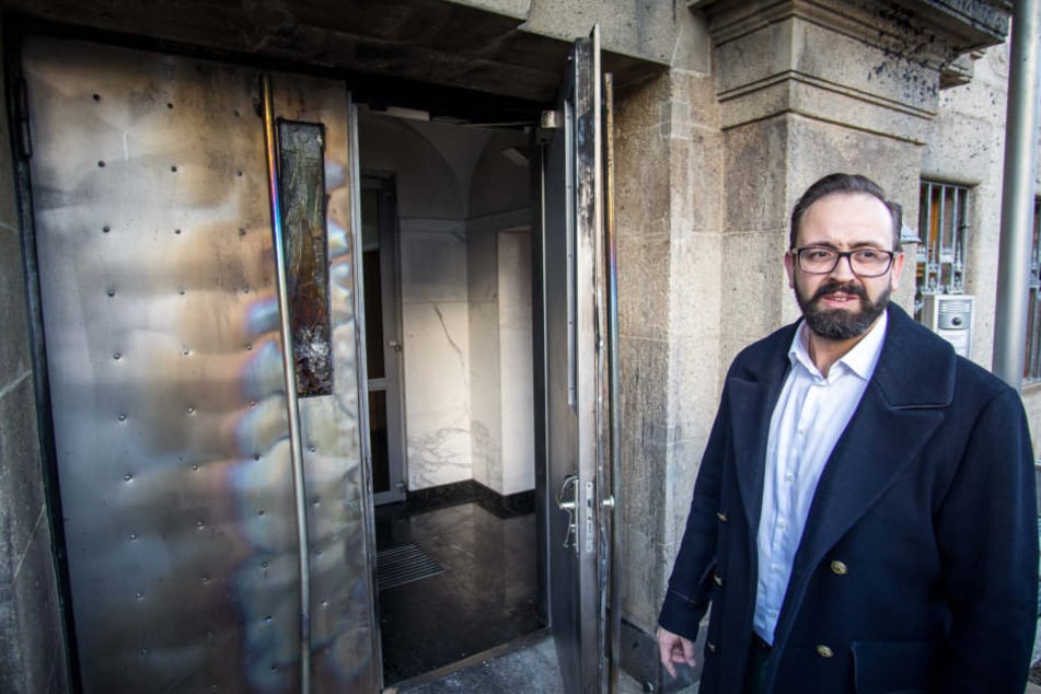 Sachsens Justizminister Sebastian Gemkow (40, CDU) machte sich am Mittwoch ein Bild vom Ausmaß der Zerstörungen.