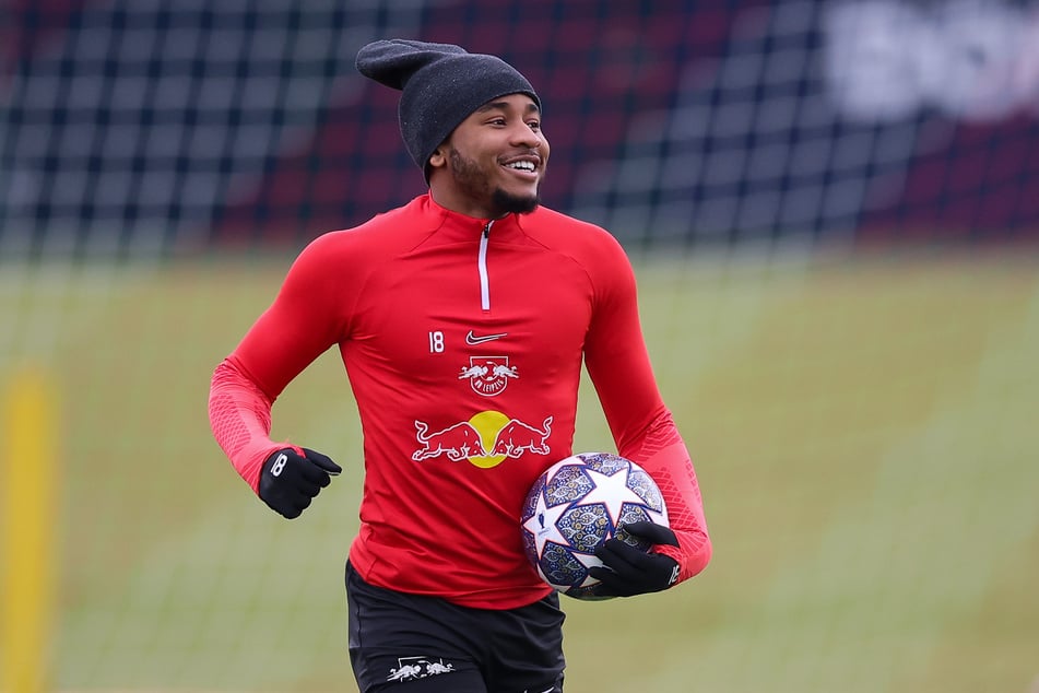 Nach seinem Muskelfaserriss Anfang März soll Christopher Nkunku (25) erstmals wieder im RB Leipzig-Kader stehen.