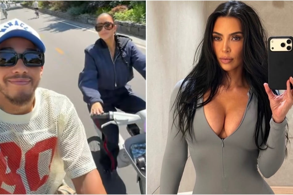 Kim Kardashian and Lewis Hamilton (l.) have taken their love to social media in one of Kim's latest Instagram dumps.