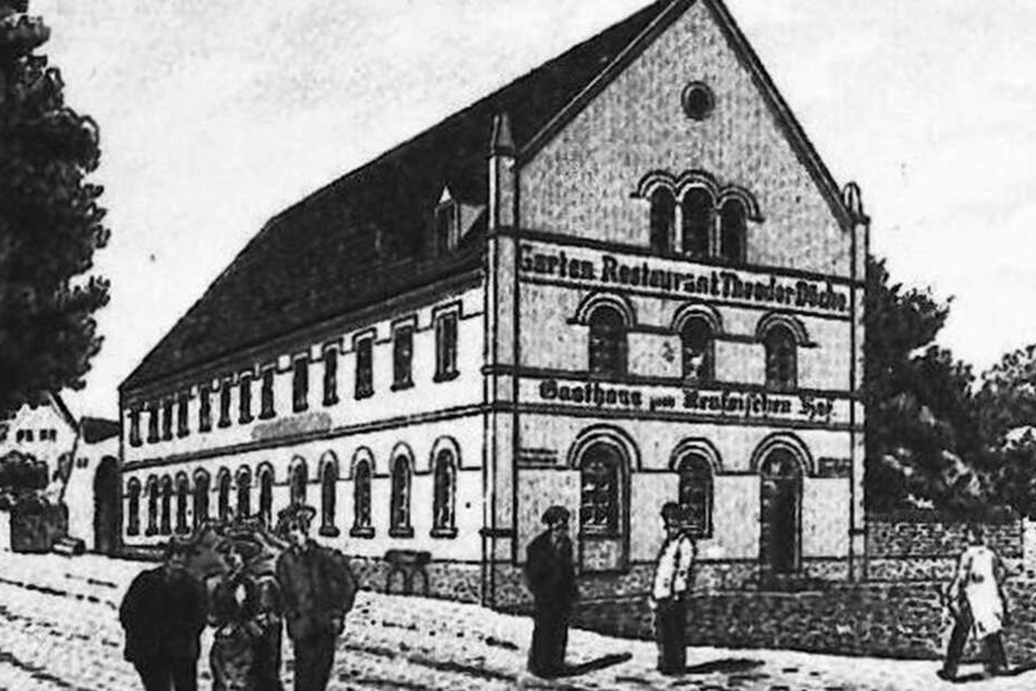 So sah das „Gasthaus zum Reußischen Hof“ um 1900 aus. Erbaut wurde es bereits 1851.