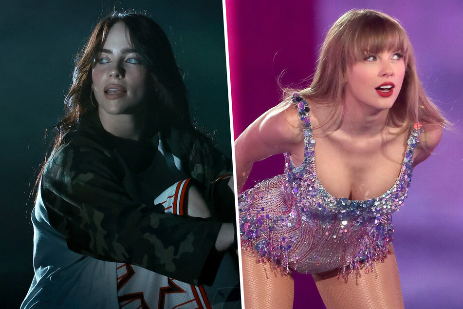 Billie Eilish (l.) and Taylor Swift are both vying to top the Billboard 200 this week.