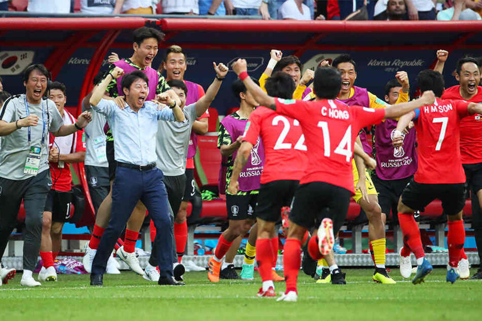 Südkorea konnte in der Nachspielzeit doppelt jubeln, Deutschland war durch die 0:2-Niederlage ausgeschieden.