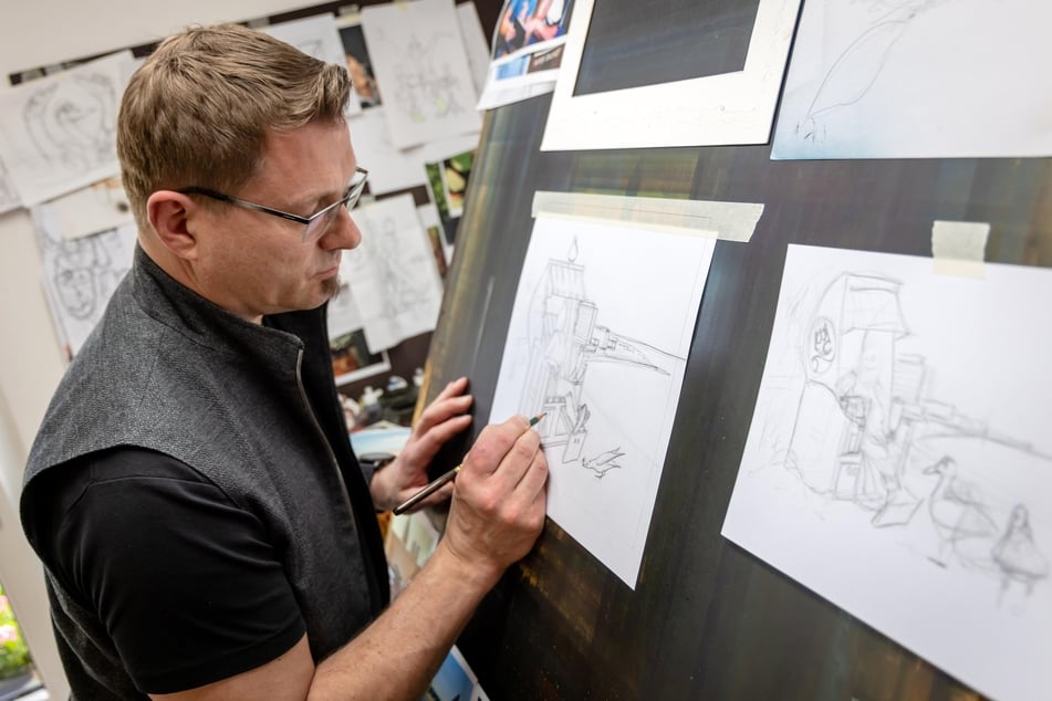 Karikaturist Veit Schenderlein (56) arbeitet bereits an neuen Ideen.