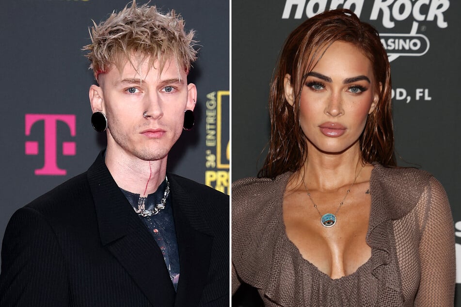 Megan Fox (r.) and Machine Gun Kelly have called it quits on their romance just a month after announcing that they're expecting their first baby together.