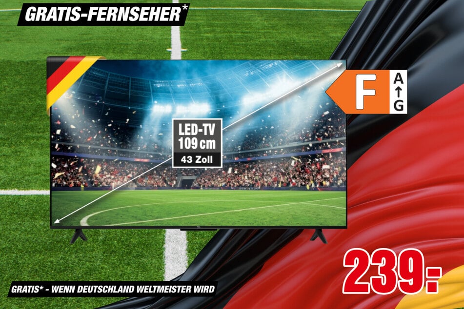 43-Zoll TCL-Fernseher für 239 Euro.
