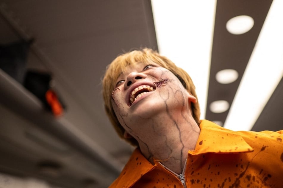 Japan's shinkansen bullet train gets in the Halloween spirit with gory performances.