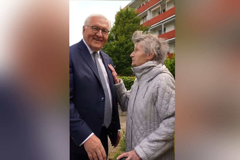 Diese Seniorin aus Delitzsch war ganz angetan vom Besuch Frank-Walter Steinmeiers (69, SPD).