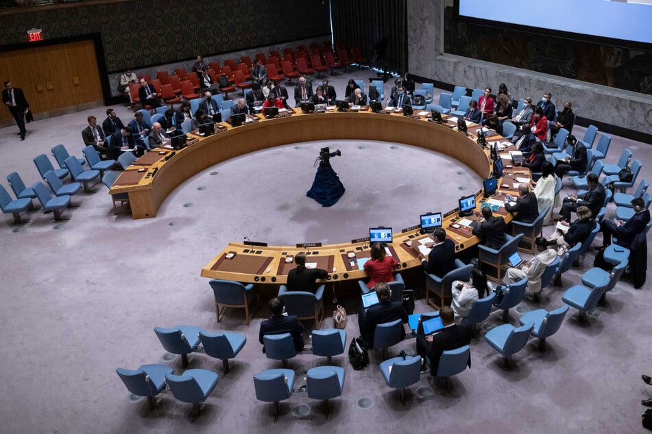 New York: Mitglieder des Sicherheitsrates der Vereinten Nationen nehmen an einer Sitzung teil.