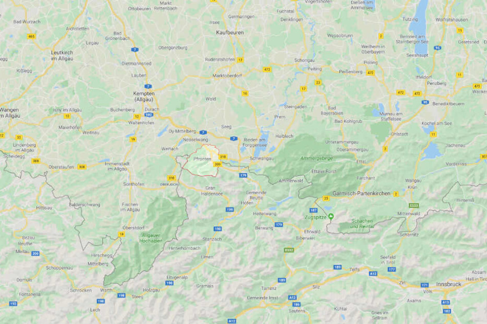 Der Vorfall ereignete sich bei Pfronten im schwäbischen Landkreis Ostallgäu.