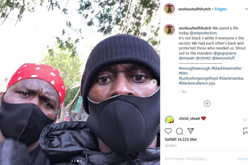 Patrick Hutchinson (rechts) auf einem Selfie.