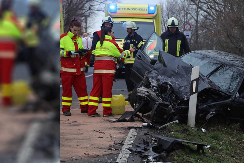 Zwei Tote nach schwerem Crash auf Staatsstraße bei Großenhain