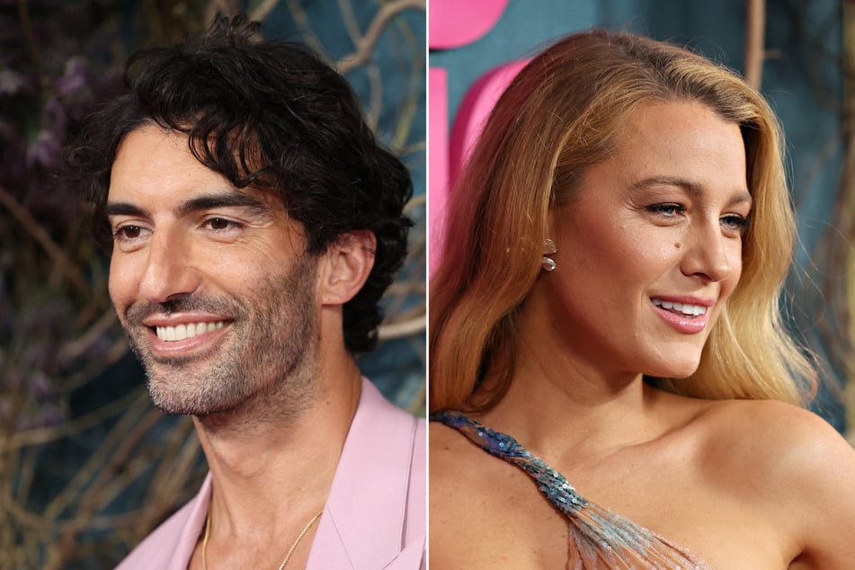 Justin Baldoni (l.) was in the room for his co-star Blake Lively's anticipated deposition on Thursday.
