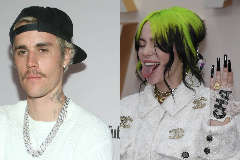 Billie Eilish was in tears when she received a text from Justin Bieber after they met for the first time.