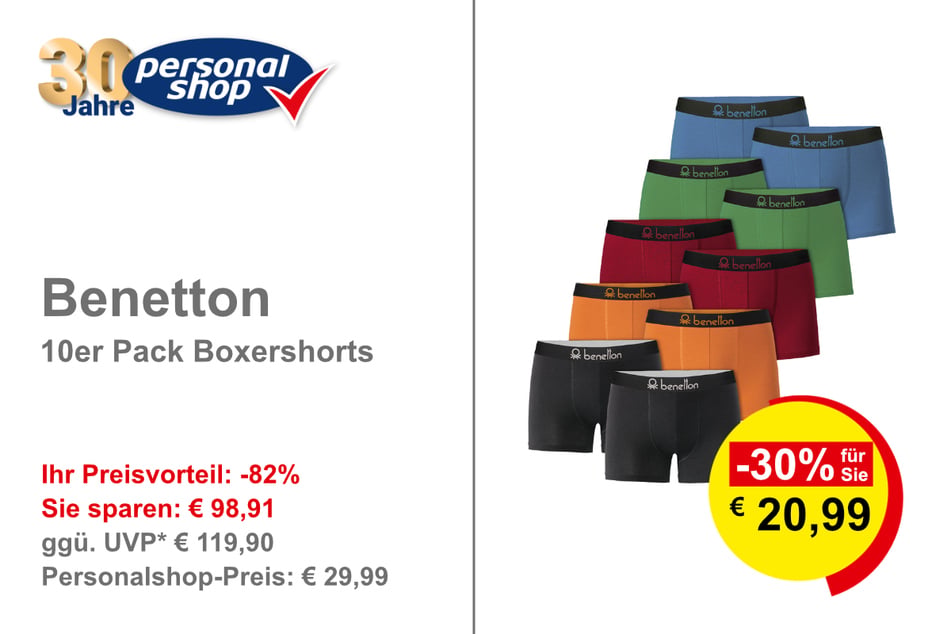 Benetton 10er Pack Boxershorts