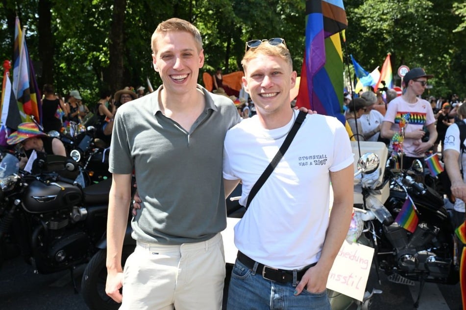 Oberbürgermeister Dominik Krause (35) feierte ebenfalls den CSD.