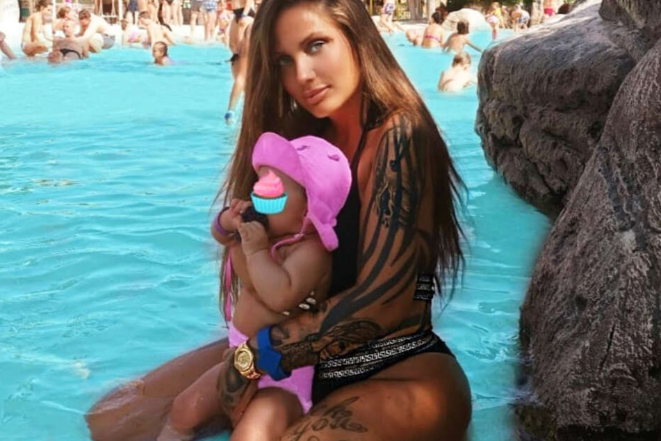 Der Instagram-Screenshot zeigt Rapperin Schwesta Ewa und ihre Tochter Aaliyah Jeyla.