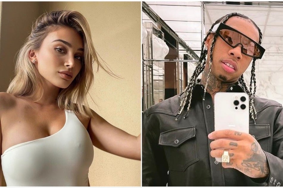 On Tuesday, Tyga (r) was arrested and held on bail for a domestic assault charge. The rapper's ex-girlfriend Camaryn Swanson (l) shared graphic photos of injuries she claimed he caused.