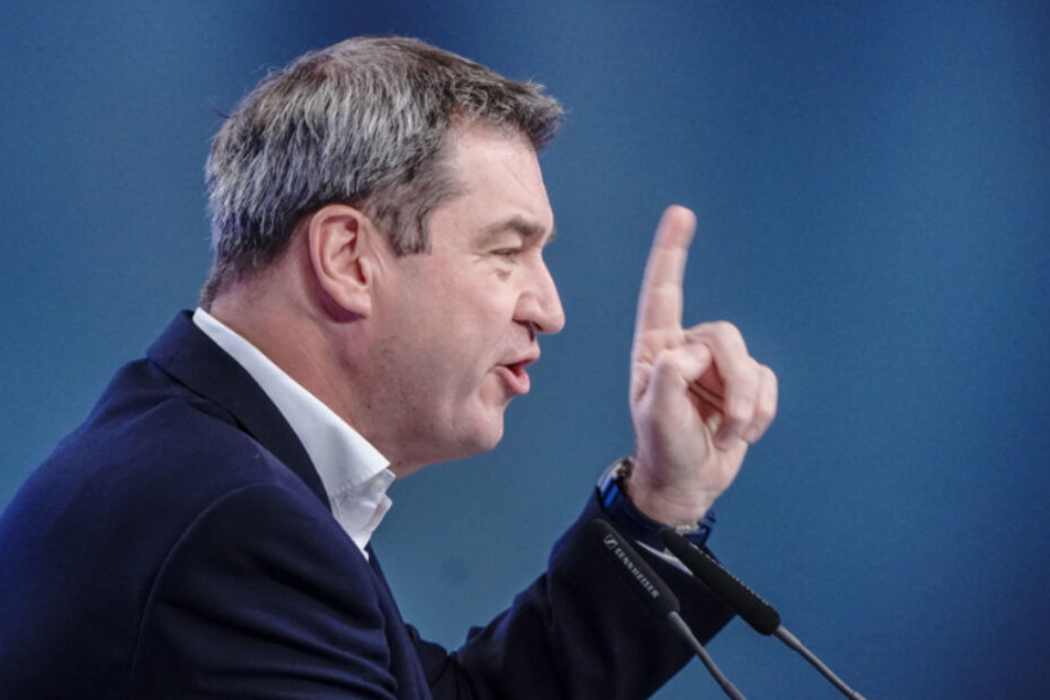 Bayerns Ministerpräsident hält auf dem CDU-Parteitag eine Rede.