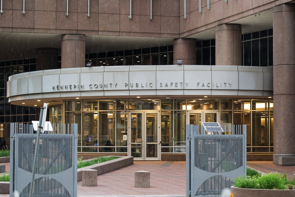 An exterior view of the Hennepin County Public Safety Facility where suspect Vance Boelter is being held before court appearances on Monday in Minneapolis, Minnesota.