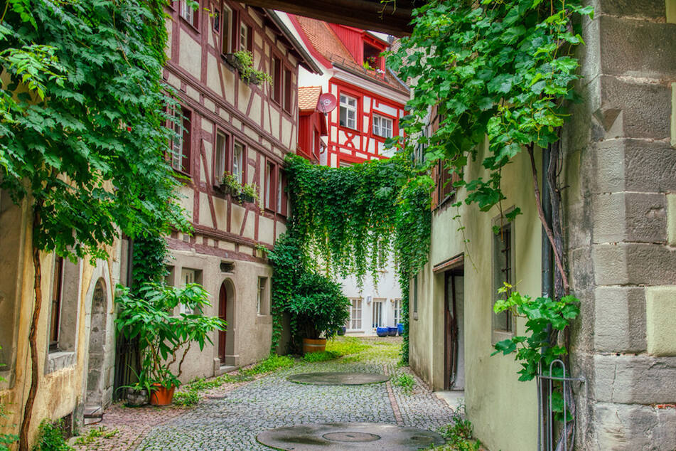 Eine Straße in Meersburg.