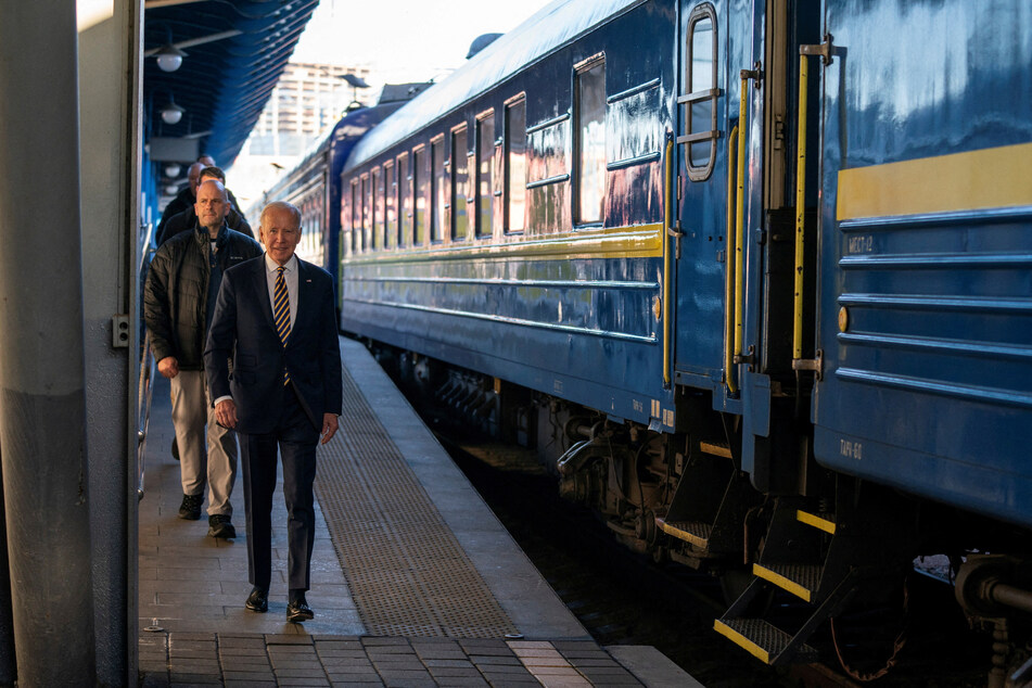 US President Joe Biden traveled to Kyiv via planes, trains, and cars.