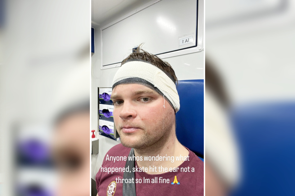 Teemu Hartikainen ist hart im Nehmen: Schon kurz nach dem Unglück zeigte er sich mit seinem Kopfverband auf Instagram.