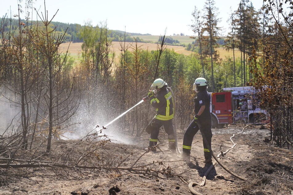 Verheerender Waldbrand in Sachsen: Feuer hält Einsatzkräfte bereits vierten Tag in Atem