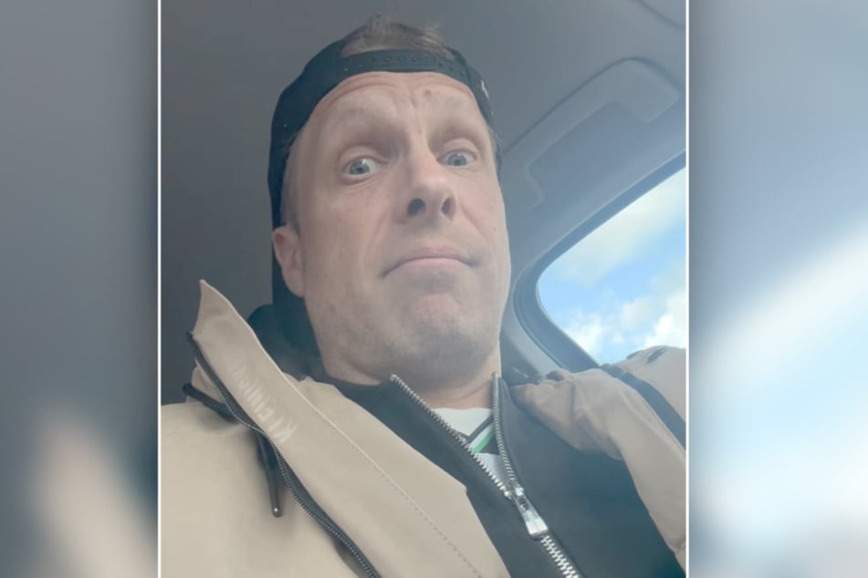 Von der neuesten Aktion seiner Kinder wurde der sonst so schlagfertige Comedian sichtlich überrumpelt.