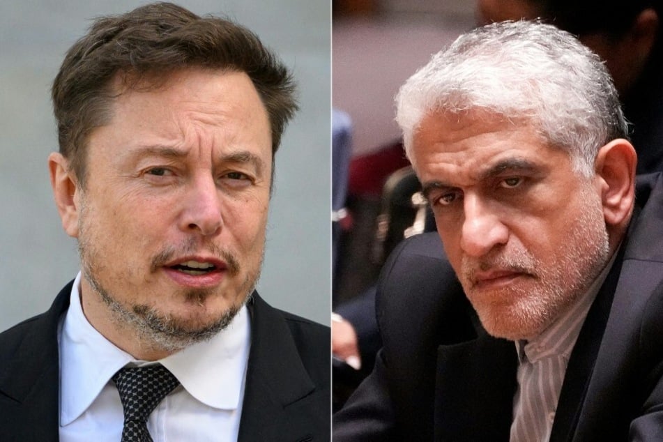 Tesla and SpaceX CEO Elon Musk (l.) reportedly met with Iranian Ambassador to the United Nations Amir Saeid Iravani at a secrete location on Monday.