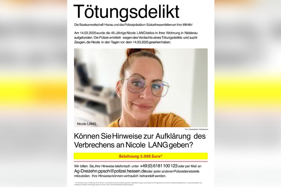 Die Polizei veröffentlichte im Zusammenhang mit dem Zeugenaufruf ein Fahndungsplakat.