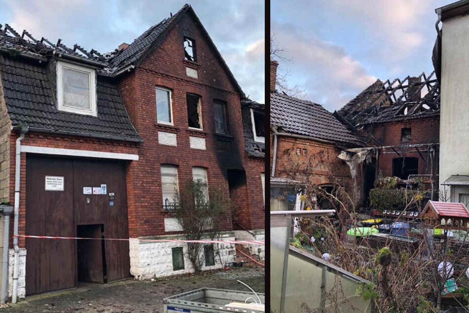 Der Brandort in Baben am Tag nach dem verheerenden Feuer.