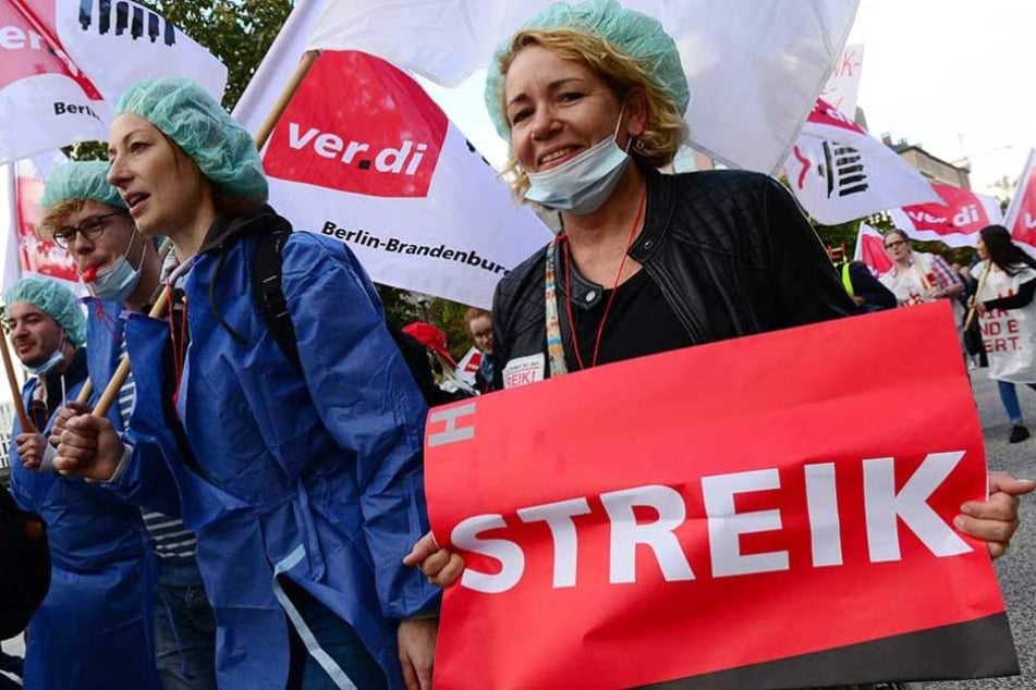 Seit Montag streiken die Pflegerinnen und Pfleger der Charité.