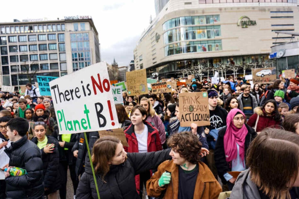 6000 Schüler und Studenten demonstrierten für den Klimaschutz.