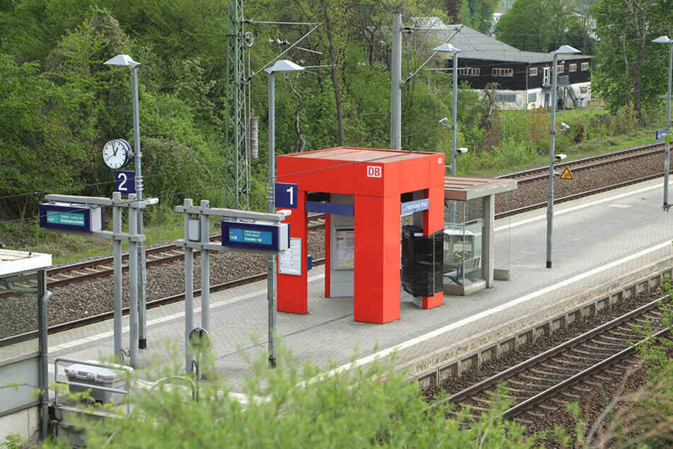 Der Tatort: Der Bahnhof Hainsberg West in Freital bei Dresden